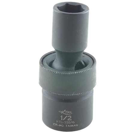 K-Tool International 1/2" Drive Impact Socket black oxide, Swivel Impct 6 pt., 1/2"Drve, 1/2 KTI-33516